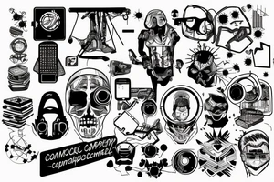hacker, confident, nature, technical computers, manly tattoo idea