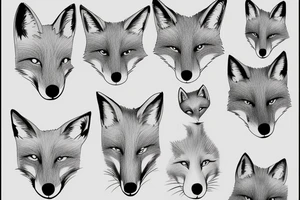 Fox minimalist and triskel tattoo idea