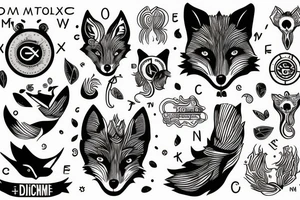 Fox gemoetric bdsm tattoo idea