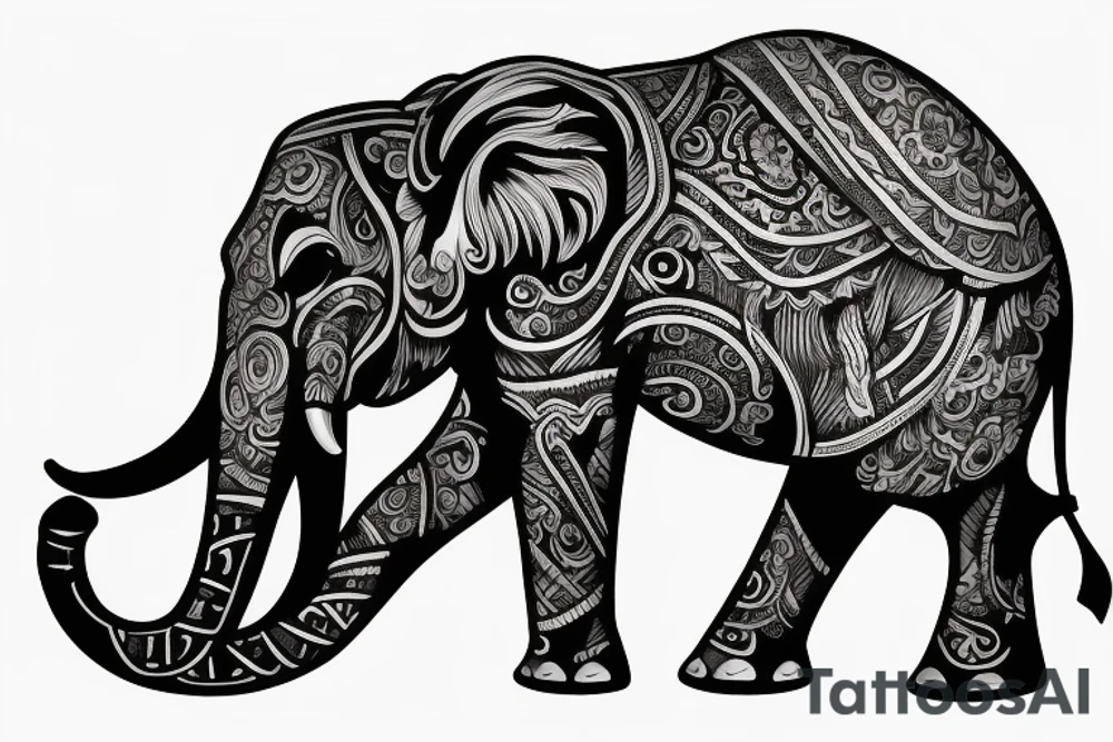 Elephant and monkey king tattoo idea