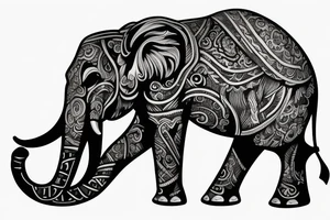Elephant and monkey king tattoo idea