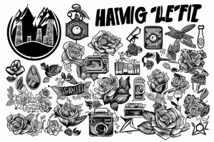 leaving home town to get a better life away in other city while traveling tattoo idea