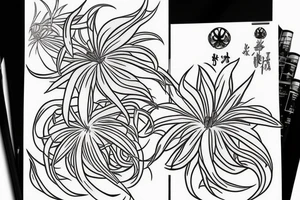 Akatsuki with red spider lilly tattoo idea