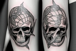 The best tattoo for arm including scorpion and skull tattoo idea