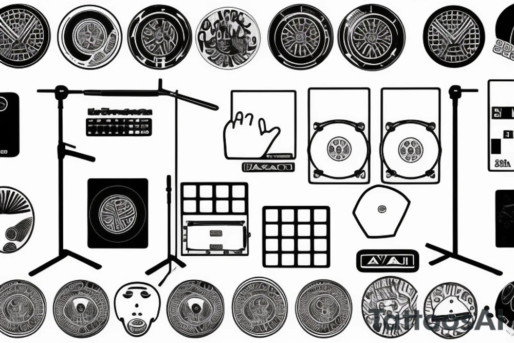 Akai MPC drum pad drum machine sampler tattoo idea