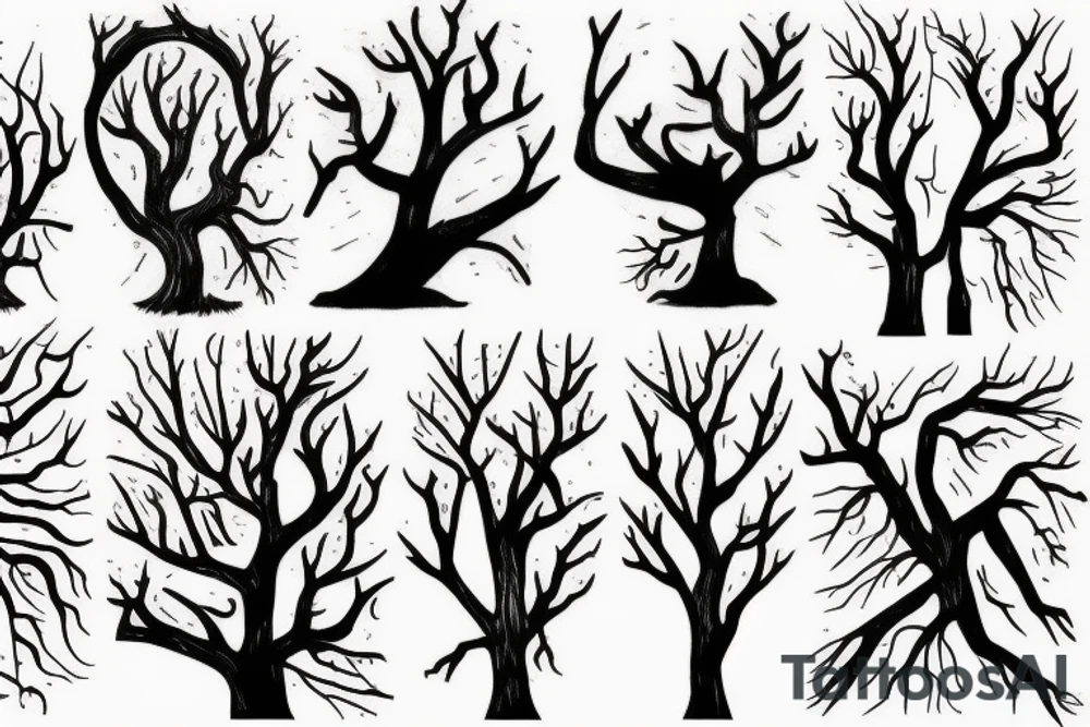 dead trees tattoo idea