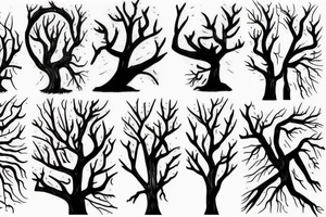 dead trees tattoo idea