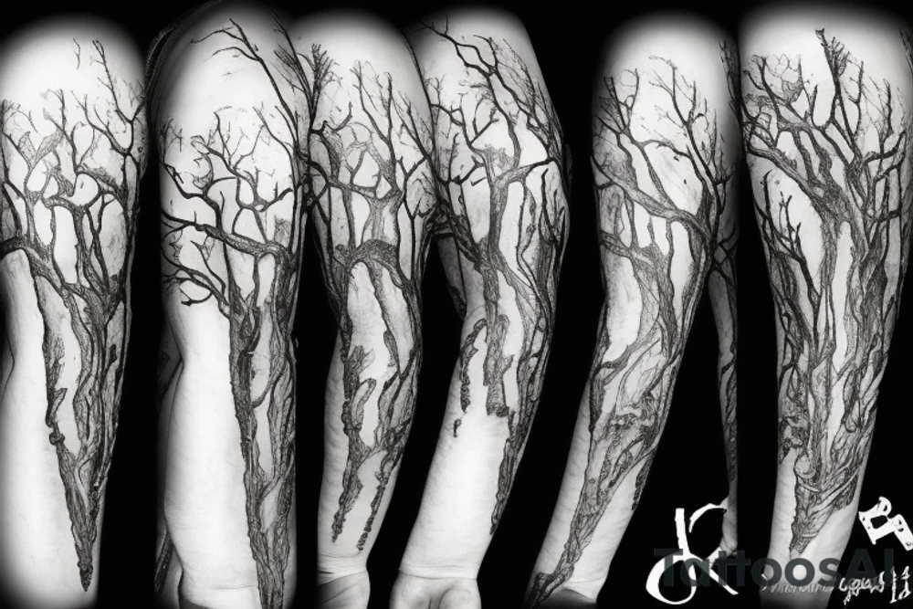 dead trees tattoo idea