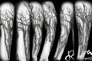 dead trees tattoo idea