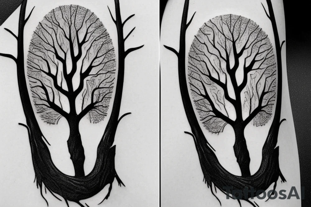 dead trees tattoo idea