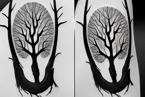 dead trees tattoo idea