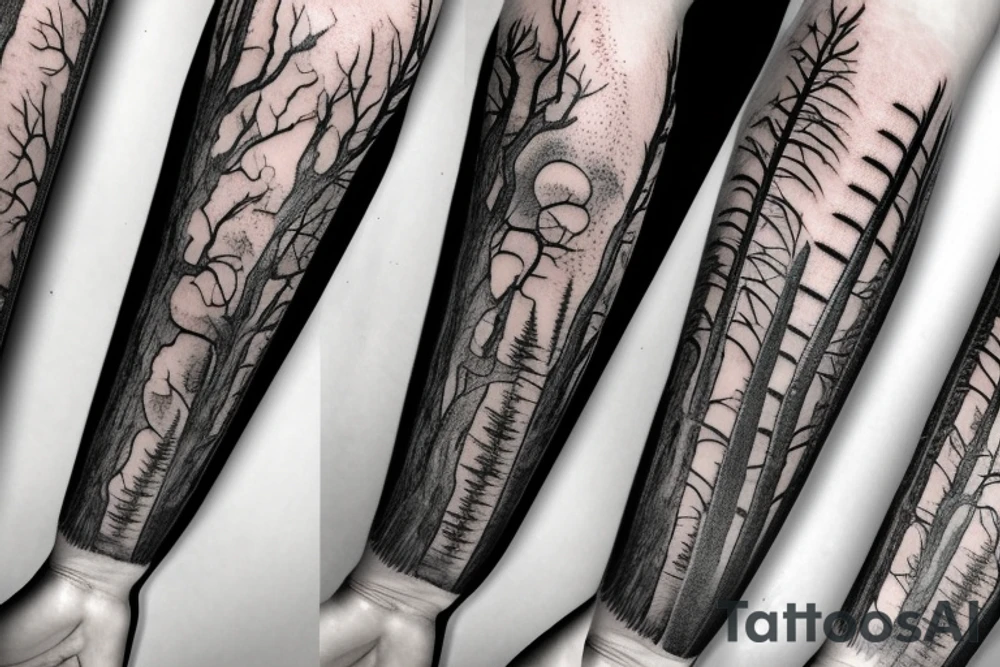 dead trees tattoo idea