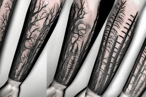 dead trees tattoo idea