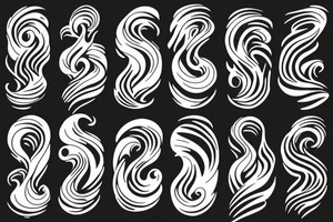sunset wave tattoo idea