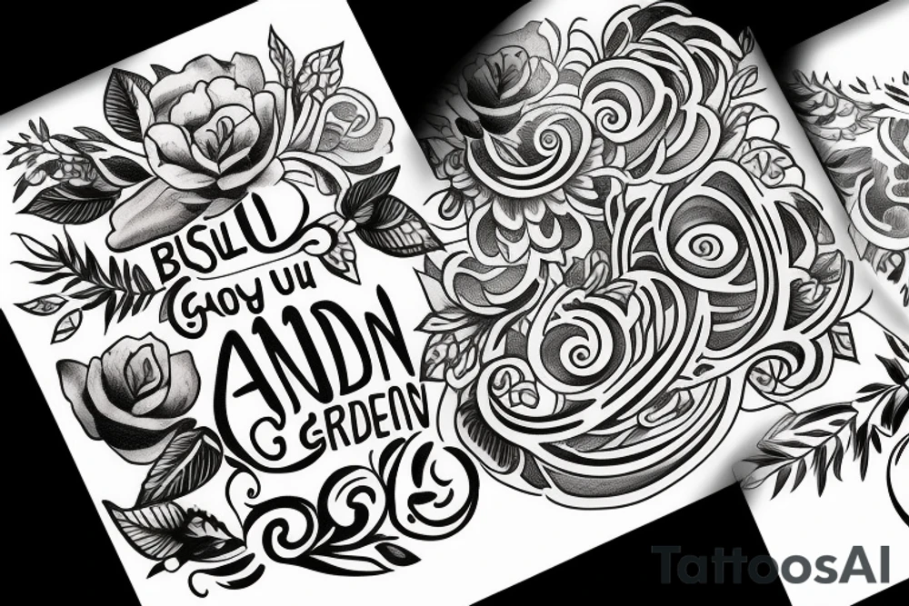 build your garden tattoo idea