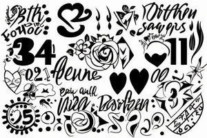 birth date of my daughter 
25.06.2018 tattoo idea