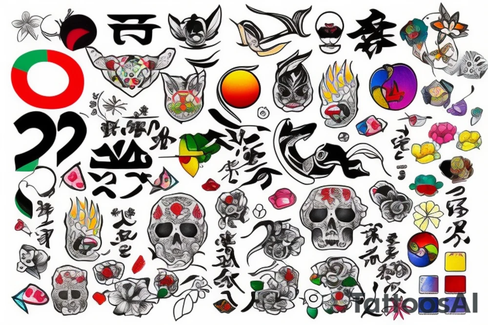 Kobi tatto with Google colors tattoo idea