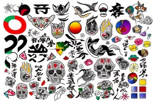 Kobi tatto with Google colors tattoo idea