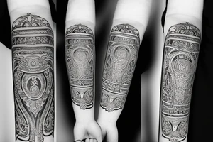Roman pattern Arm-Band tattoo idea