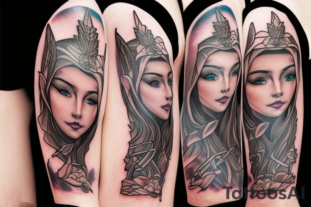 light and magic elf tattoo idea