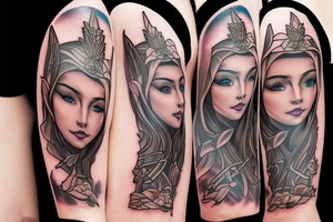 light and magic elf tattoo idea