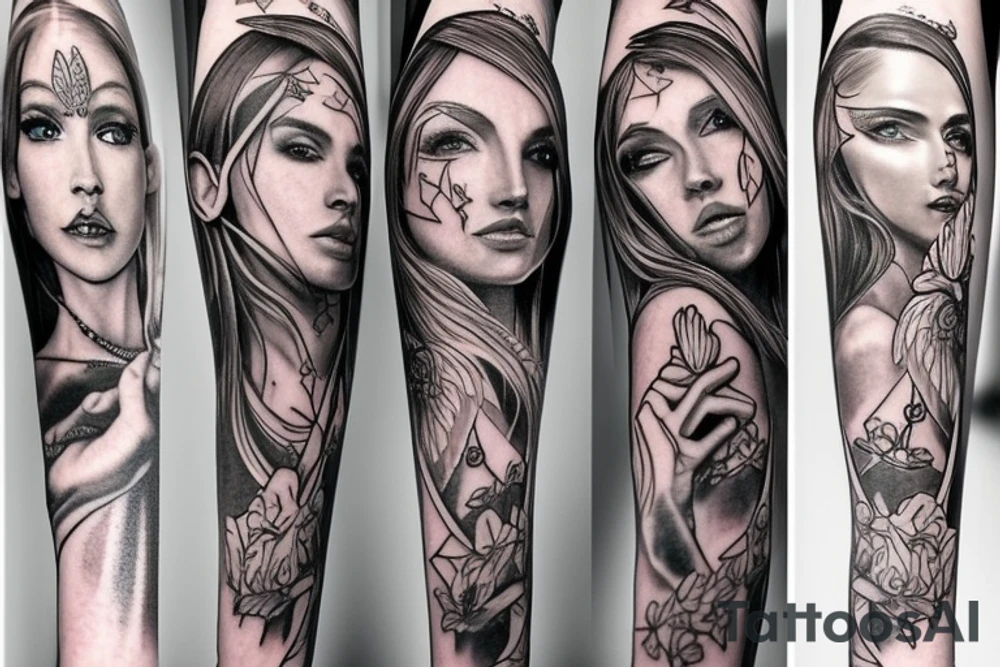 light and magic elf tattoo idea