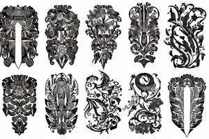 Roman pattern tattoo idea