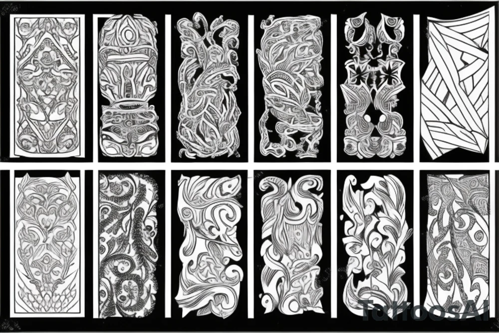 Roman pattern tattoo idea