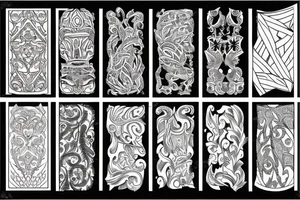 Roman pattern tattoo idea