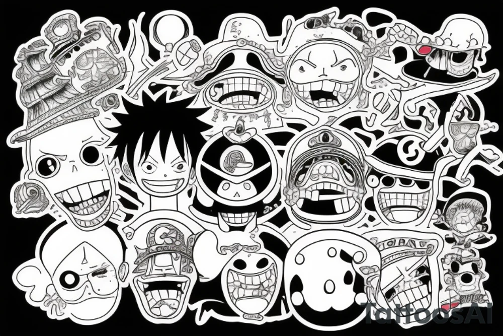 one piece anime tattoo idea