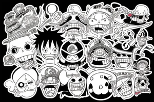 one piece anime tattoo idea