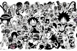 one piece anime tattoo idea