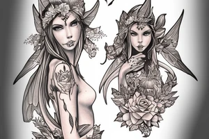 light and magic elf a girl tattoo idea