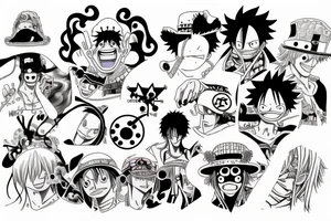 one piece anime tattoo idea