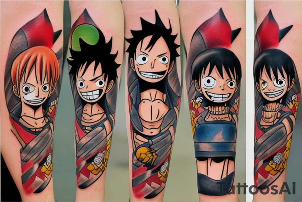 one piece anime tattoo idea