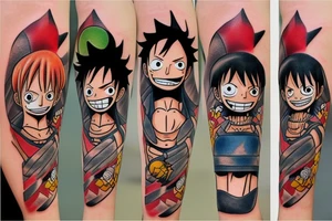 one piece anime tattoo idea