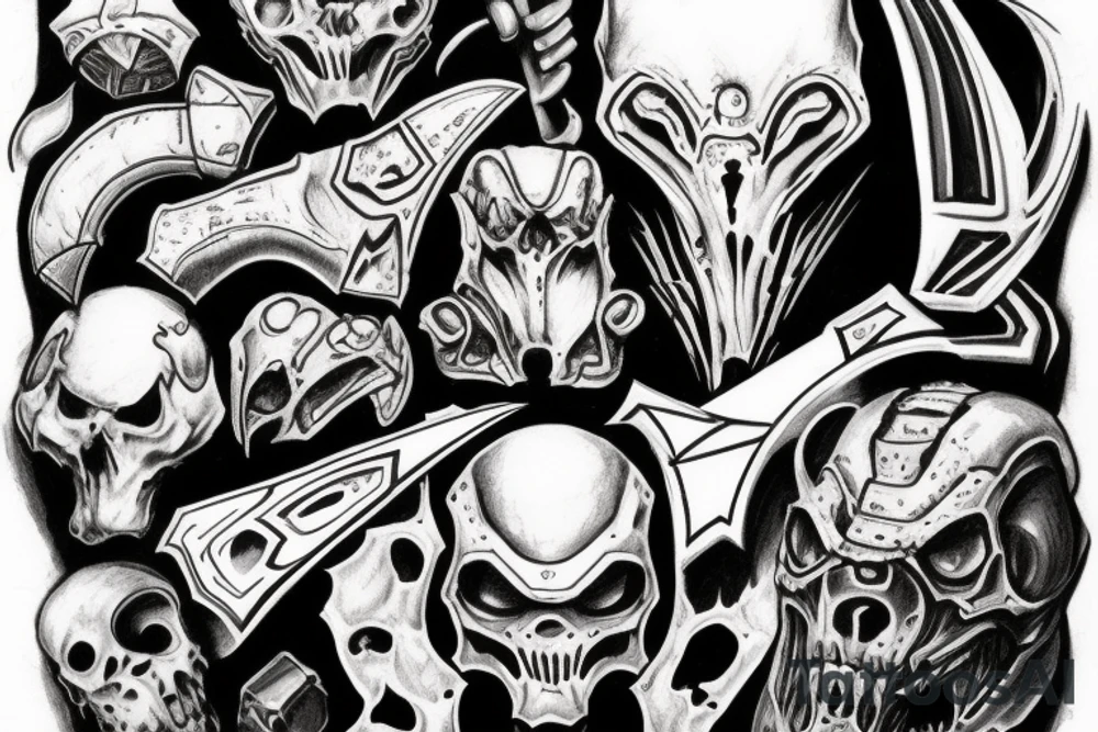 Doom slayers mark from the game doom eternal on the right forearm tattoo idea