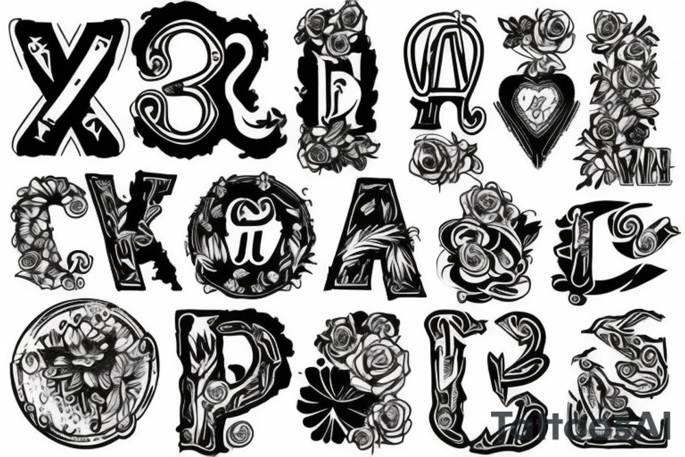 should used letters T T tattoo idea