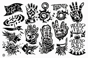 something passes from one hand to the other with the help of something tattoo idea