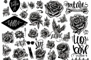 large, on the forearm , text, inscriptions tattoo idea