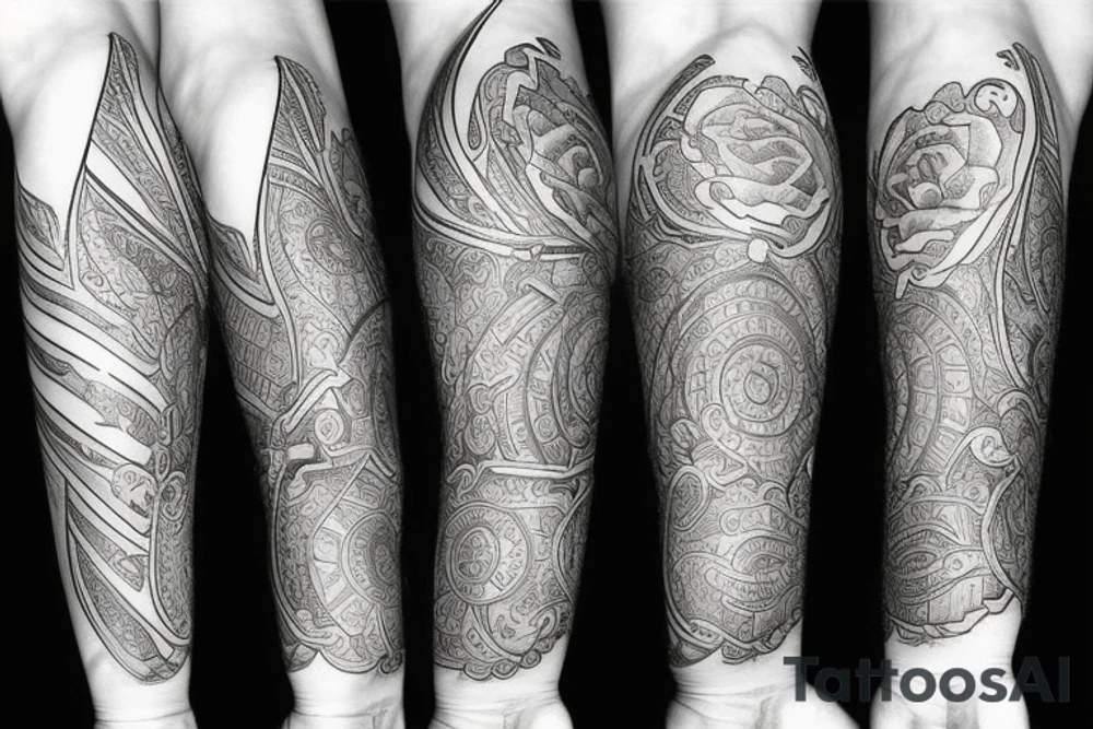 large, on the forearm , text, inscriptions tattoo idea