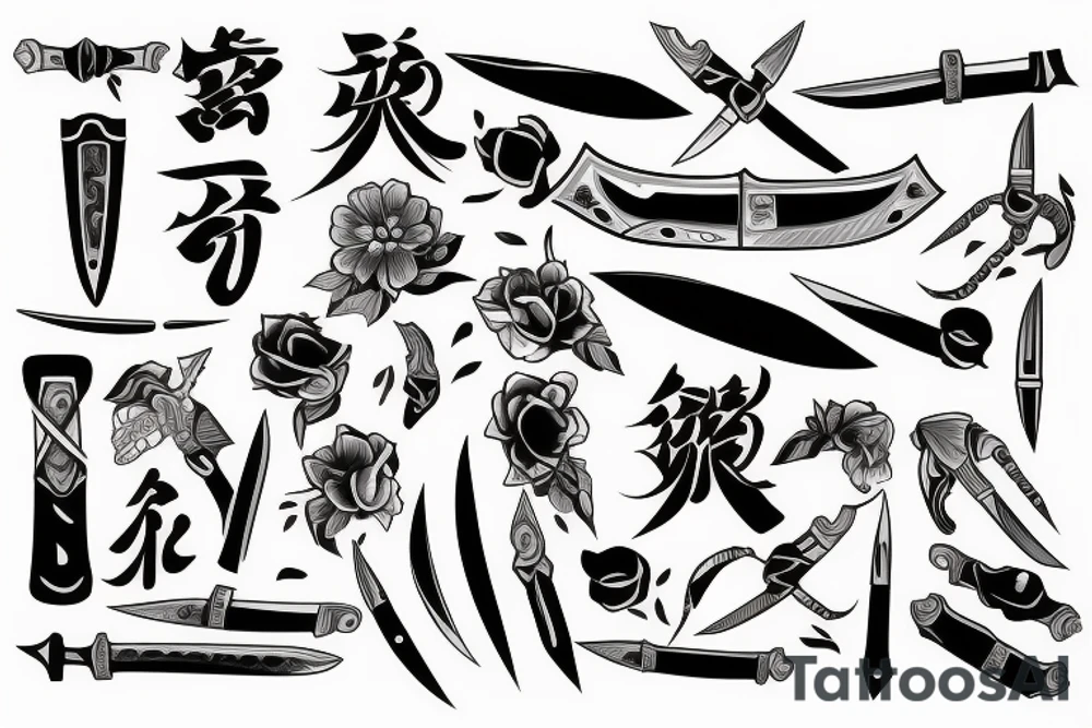 knife tattoo idea