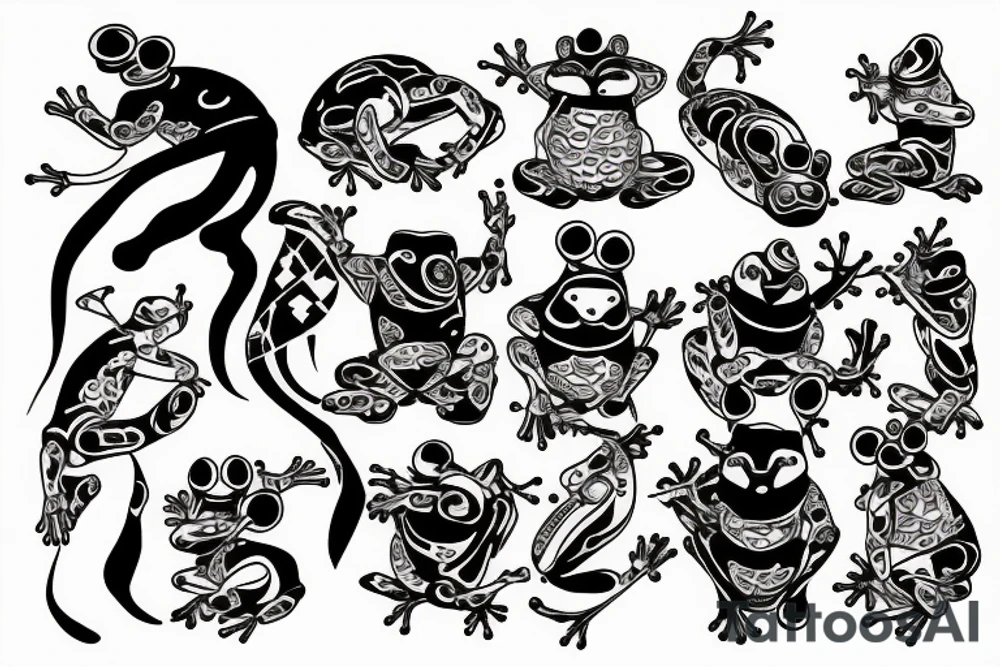 Frog samurai tattoo idea