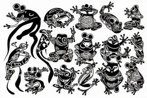 Frog samurai tattoo idea