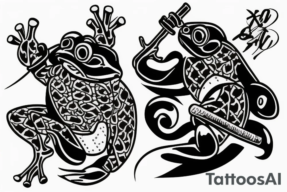 Frog samurai tattoo idea