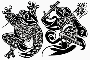 Frog samurai tattoo idea