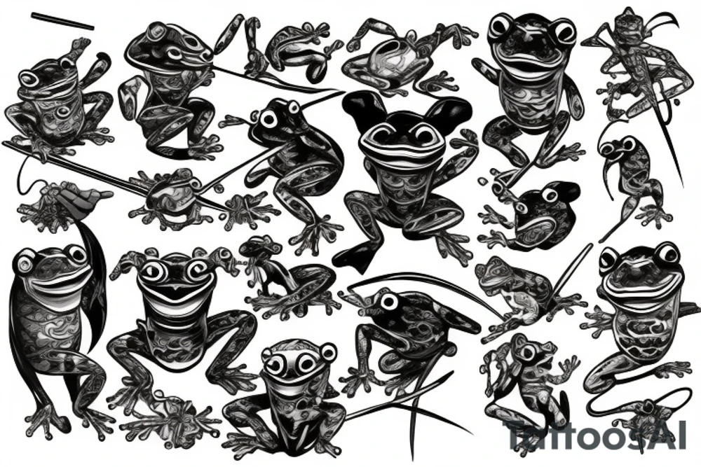 Frog samurai tattoo idea