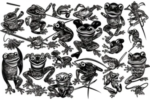 Frog samurai tattoo idea