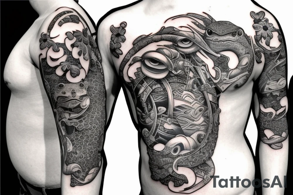 Frog samurai tattoo idea