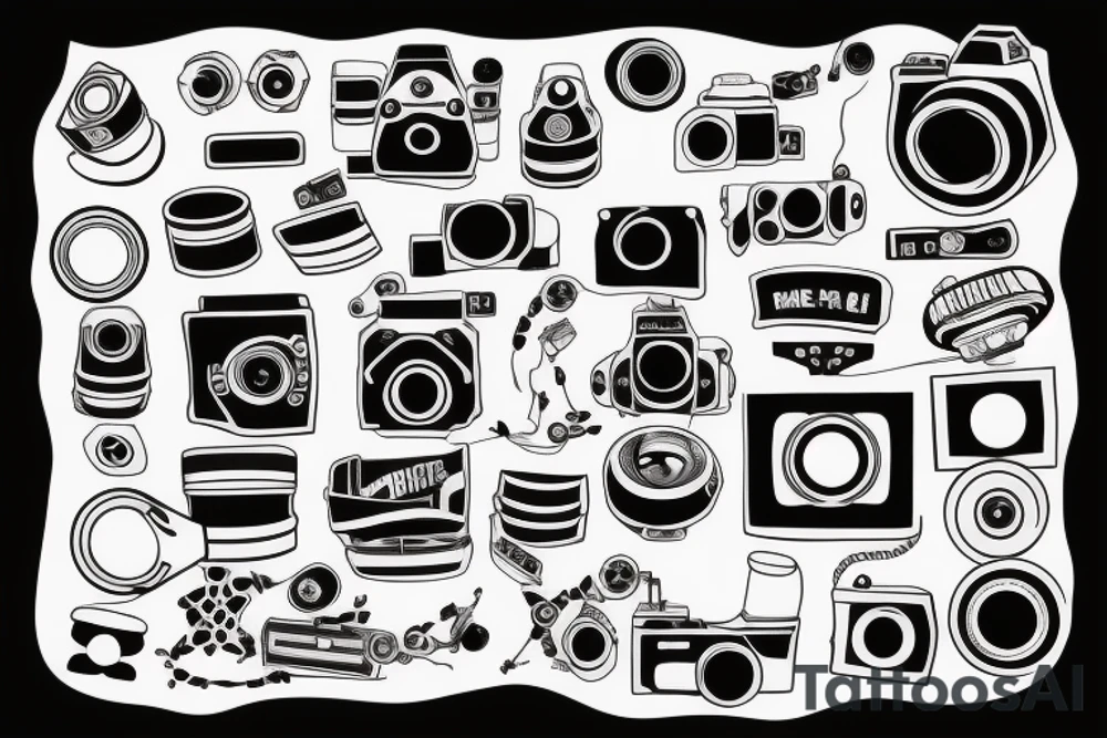 cinema camera tattoo idea